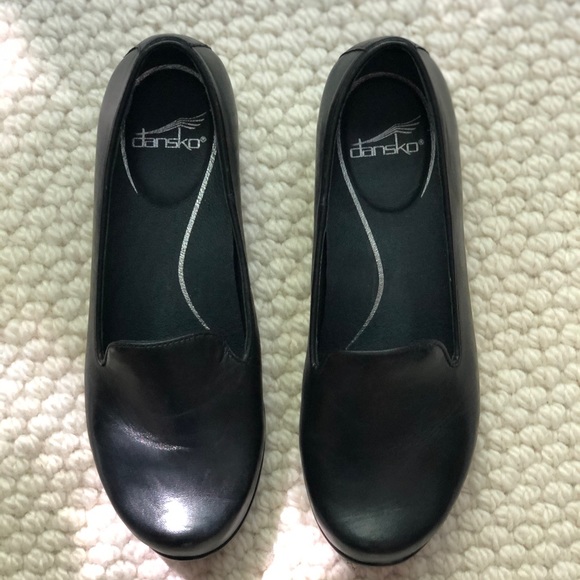 Dansko Black Leather Olivia Loafer sz 38 - Picture 5 of 6